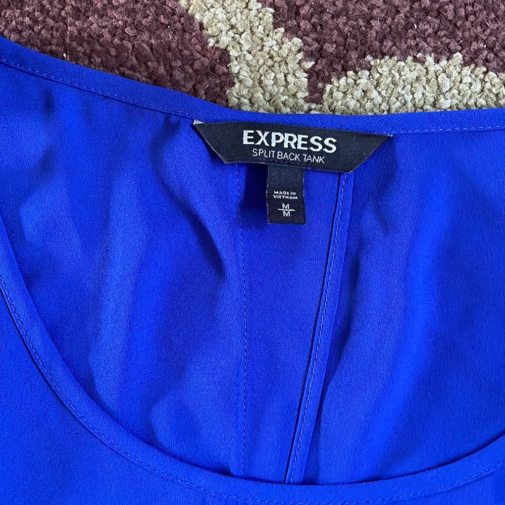 Blue Tank Top with split back - Picture 2 of 3